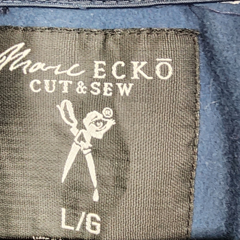 Marc Ecko Cut & Sew Track Jacket | Navy Blue, Pink, White| Size Large - Picture 6 of 6